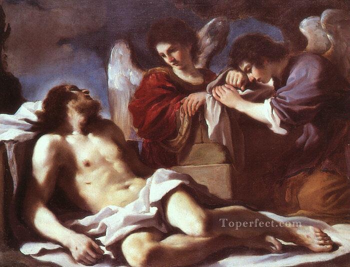 Angels Weeping over the Dead Christ Baroque Guercino Oil Paintings